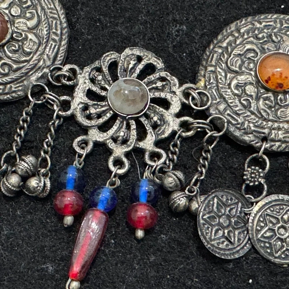 Vintage Traditional Coin Gemstone Kuchi Tribal-style Waist Belly Belt